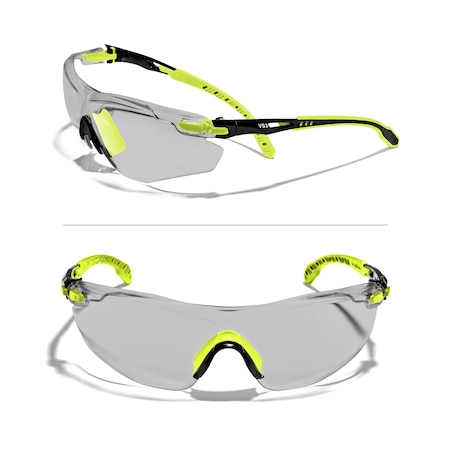 Defender Safety VS3, Safety Glasses, Tinted Lens, Safety Yellow Frame, 1 PR OF-VS3-87